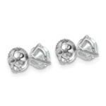 18k White Gold 1 1/2 carat Certified Lab Grown Diamond VS+ F+ Round Complete Three Prong Screwback Stud Earrings - Image 3