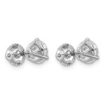Platinum 5 carat Certified Lab Grown Diamond VS+ F+ Round Complete Three Prong Screwback Stud Earrings - Image 3