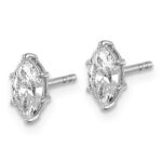 14kw 3/4 ctw Lab Grown Diamond VS+ F+ Marquise 6 Prong Earring - Image 2