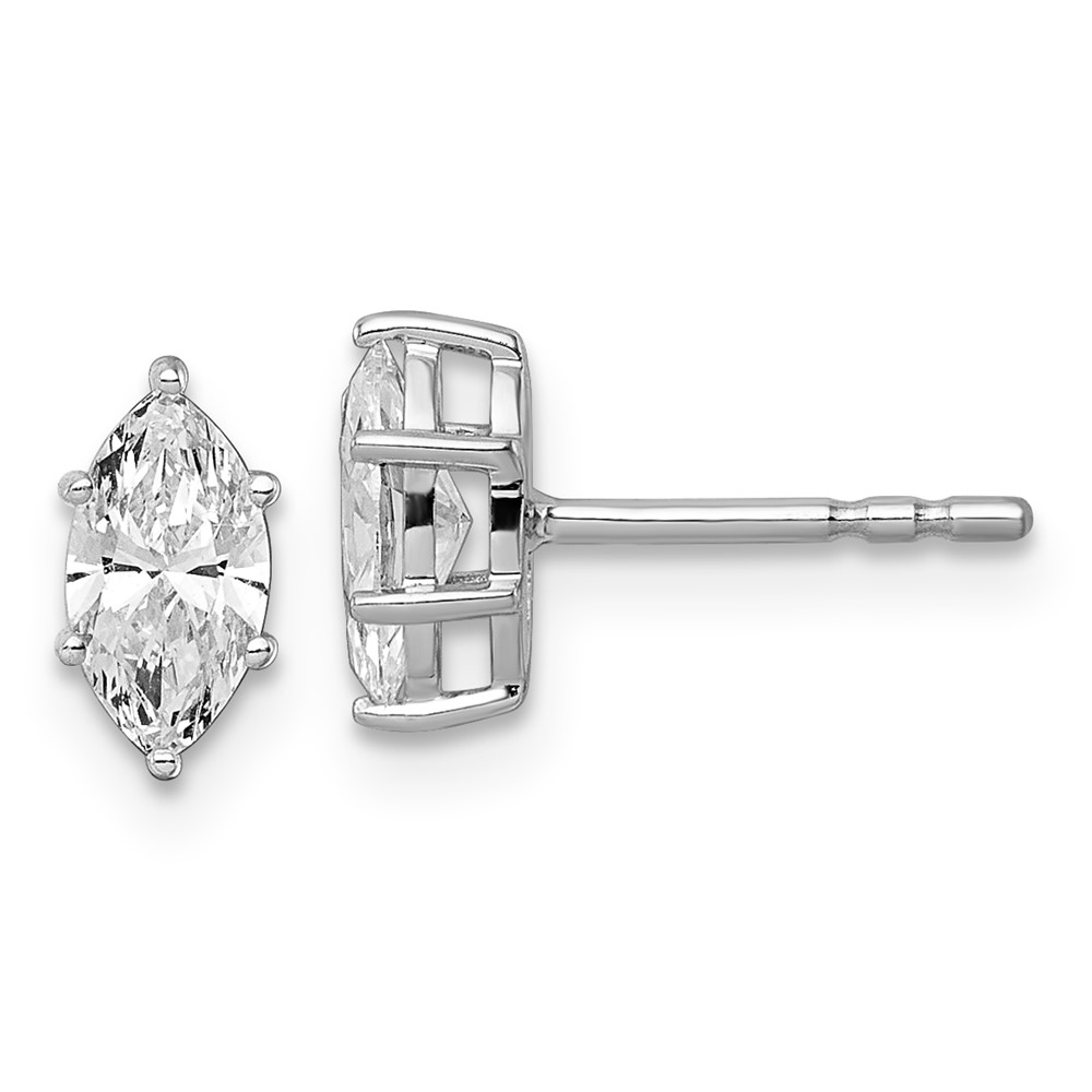 EM12318-075-WAA.jpg 14kw 3/4 ctw Lab Grown Diamond VS+ F+ Marquise 6 Prong Earring - Image 1