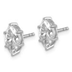14kw 1 3/4 ctw Lab Grown Diamond VS+ F+ Marquise 6 Prong Earring - Image 2