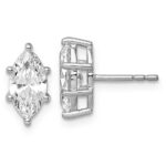 14kw 2 ctw Cert Lab Grown Diamond VS+ F+ Marquise 6 Prong Earring