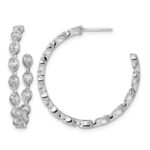 14kw 2ct Lab Grown Dia VS+ F+ Post Pear Hoop Earrings