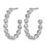 14kw 2 1/2ct Lab Grown Dia VS+ F+ Post Heart Hoop Earrings - Image 2