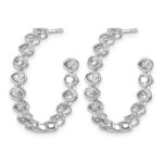 14kw 2 1/4ct Lab Grown Dia VS+ F+ Post East/West Pear Hoop Earrings - Image 2