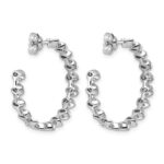 14kw 2 1/4ct Lab Grown Dia VS+ F+ Post East/West Pear Hoop Earrings - Image 3