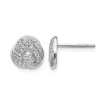 14k White Gold 1/4 carat Lab Grown Diamond VS/SI+ G+ Love Knot Post Earrings