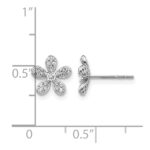 14k White Gold Diamond Earrings - Image 4