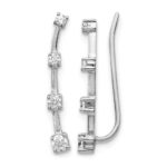 14k White Gold 1/3 carat Lab Grown Diamond VS/SI+ G+ Complete Ear Climber