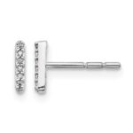 14k White Gold Diamond Initial I Post Earrings