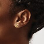 14k Diamond Initial K Post Earrings - Image 3