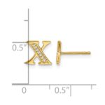 14k Diamond Initial X Post Earrings - Image 4