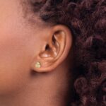 14k 1/4 carat Diamond 3-stone Bezel Earrings - Image 3