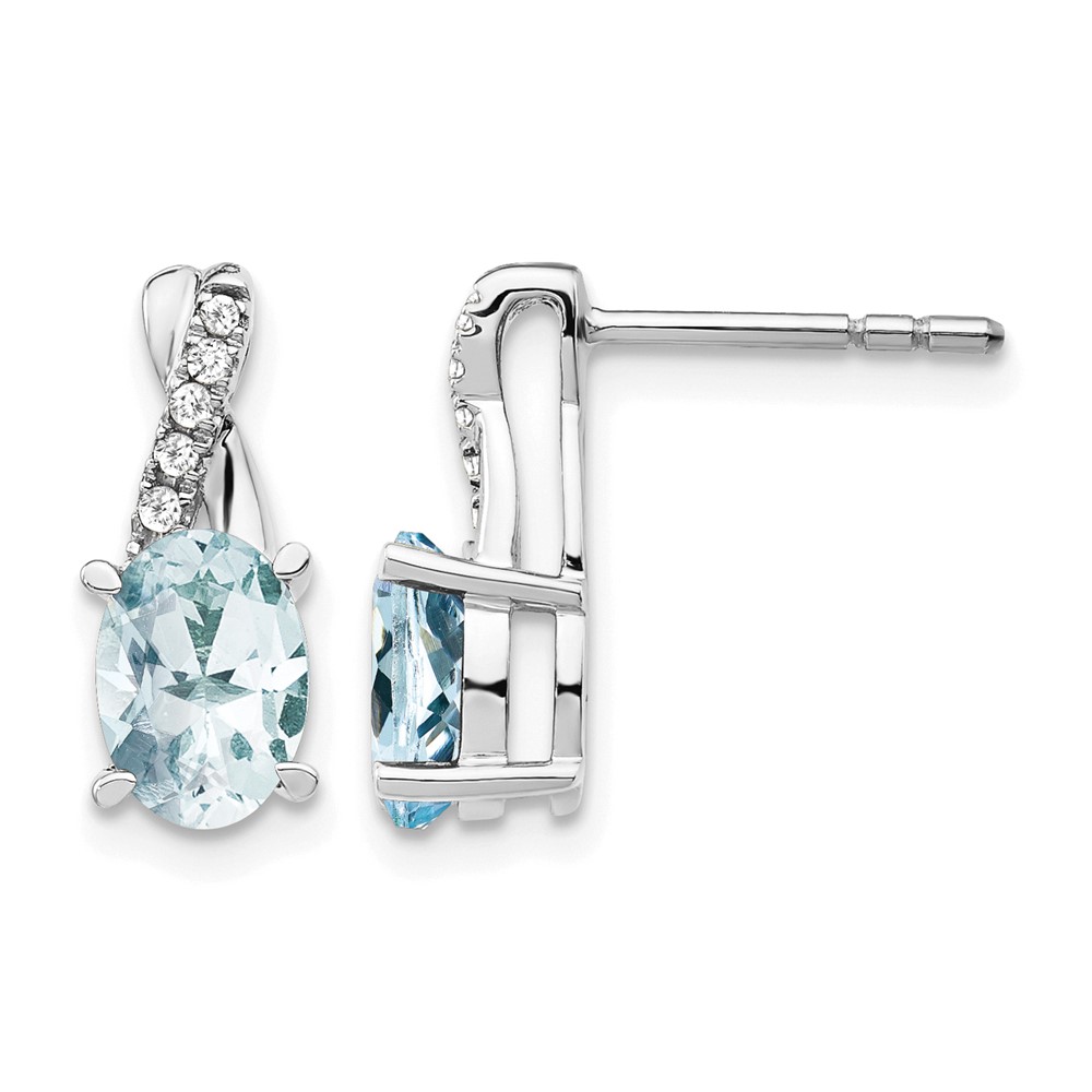 EM4235-AQ-006-WA.jpg 14K White Gold 7x5 Oval March/Aquamarine and Diamond Earrings - Image 1