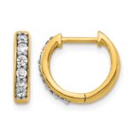 10k Diamond Hinged Hoop Earrings