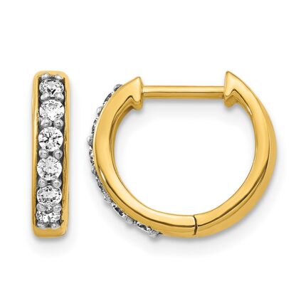 10k Diamond Hinged Hoop Earrings