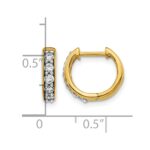 10k Diamond Hinged Hoop Earrings - Image 4