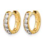 14k Diamond Hinged Hoop Earrings - Image 2