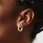 14k Diamond Hinged Hoop Earrings - Image 3