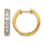 10k Diamond Hinged Hoop Earrings