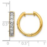 14k Diamond Hinged Hoop Earrings - Image 4