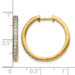 10k Diamond Hinged Hoop Earrings - Image 4