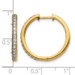 14k Diamond Hinged Hoop Earrings - Image 4