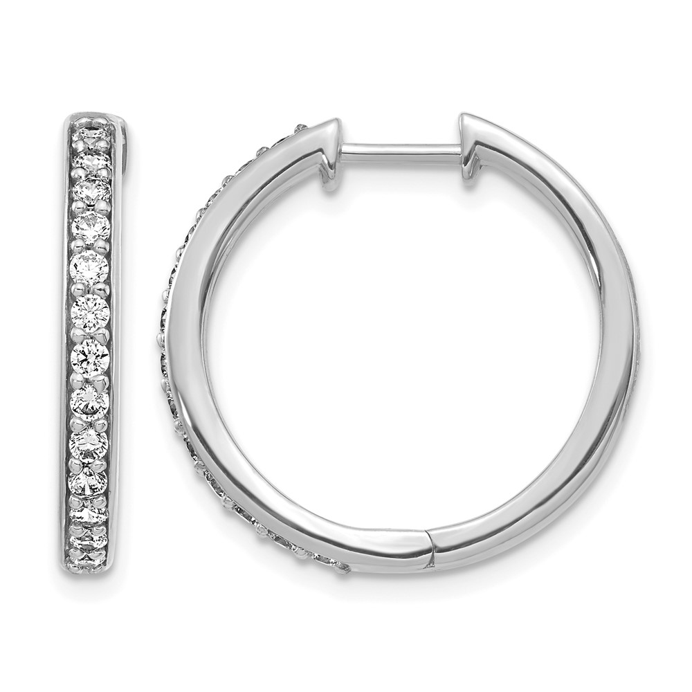 EM4265-060-1WA.jpg 10k White Gold Diamond Hinged Hoop Earrings - Image 1
