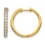 14k Diamond Hinged Hoop Earrings