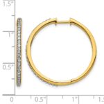 14k Diamond Hinged Hoop Earrings - Image 4