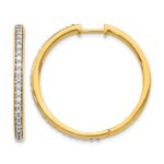 14k Diamond Hinged Hoop Earrings