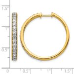 14k Diamond Hinged Hoop Earrings - Image 4