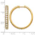 14k Diamond Hinged Hoop Earrings - Image 4