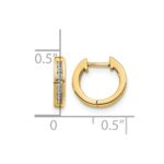 14k 1/8 carat Lab Grown Diamond VS/SI+ G+ Complete Hinged Hoop Earrings - Image 4