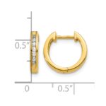 14k 1/4 carat Lab Grown Diamond VS/SI+ G+ Complete Hinged Hoop Earrings - Image 4