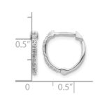 10k White Gold Diamond Hoop Earrings - Image 4