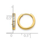 10k Diamond Hinged Hoop Earrings - Image 4