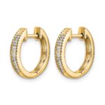 10k Diamond Hinged Hoop Earrings - Image 2