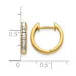 10k Diamond Hinged Hoop Earrings - Image 4