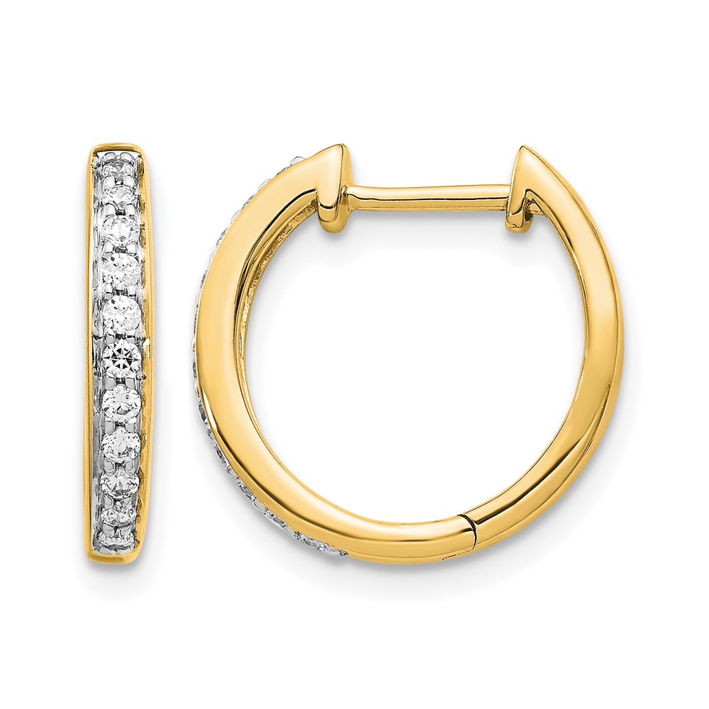EM5363-025-YA.jpg 14k Diamond Complete Hinged Hoop Earrings - Image 1