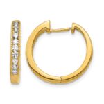 10k Diamond Hinged Hoop Earrings
