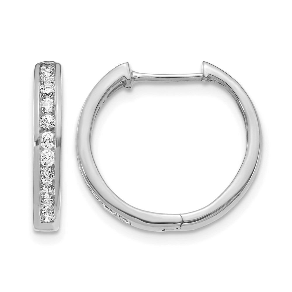 EM5365-050-1WA.jpg 10k White Gold Diamond Hinged Hoop Earrings - Image 1