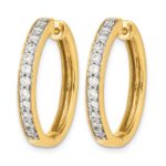14k Diamond Hinged Hoop Earrings - Image 2