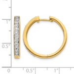 14k Diamond Hinged Hoop Earrings - Image 4
