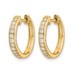 14k Diamond Hinged Hoop Earrings - Image 2