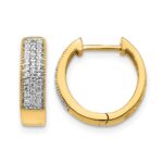 10k Diamond Hinged Hoop Earrings