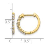 14k Diamond Hinged Hoop Earrings - Image 4