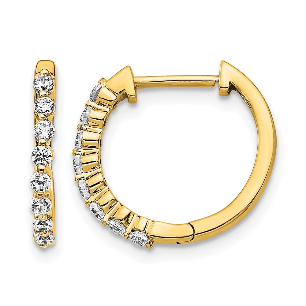 EM5395-033-YA.jpg 14k Diamond Hinged Hoop Earrings - Image 1