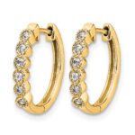 10k Diamond Hinged Hoop Earrings - Image 2