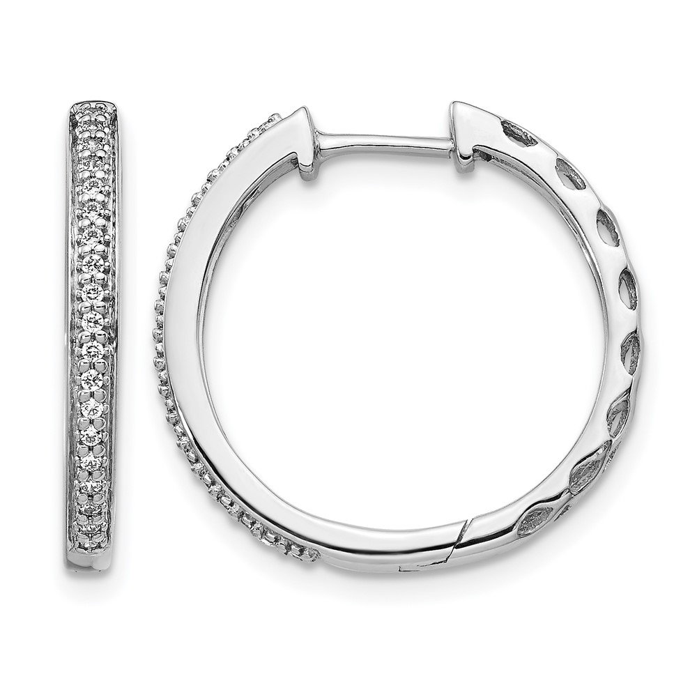 EM5400-016-WA.jpg 14k White Gold Diamond 2mm Hinged Hoop Earrings - Image 1